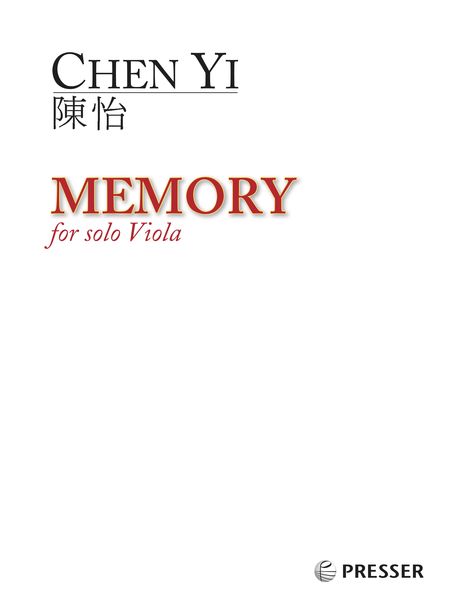 Memory : For Solo Viola.