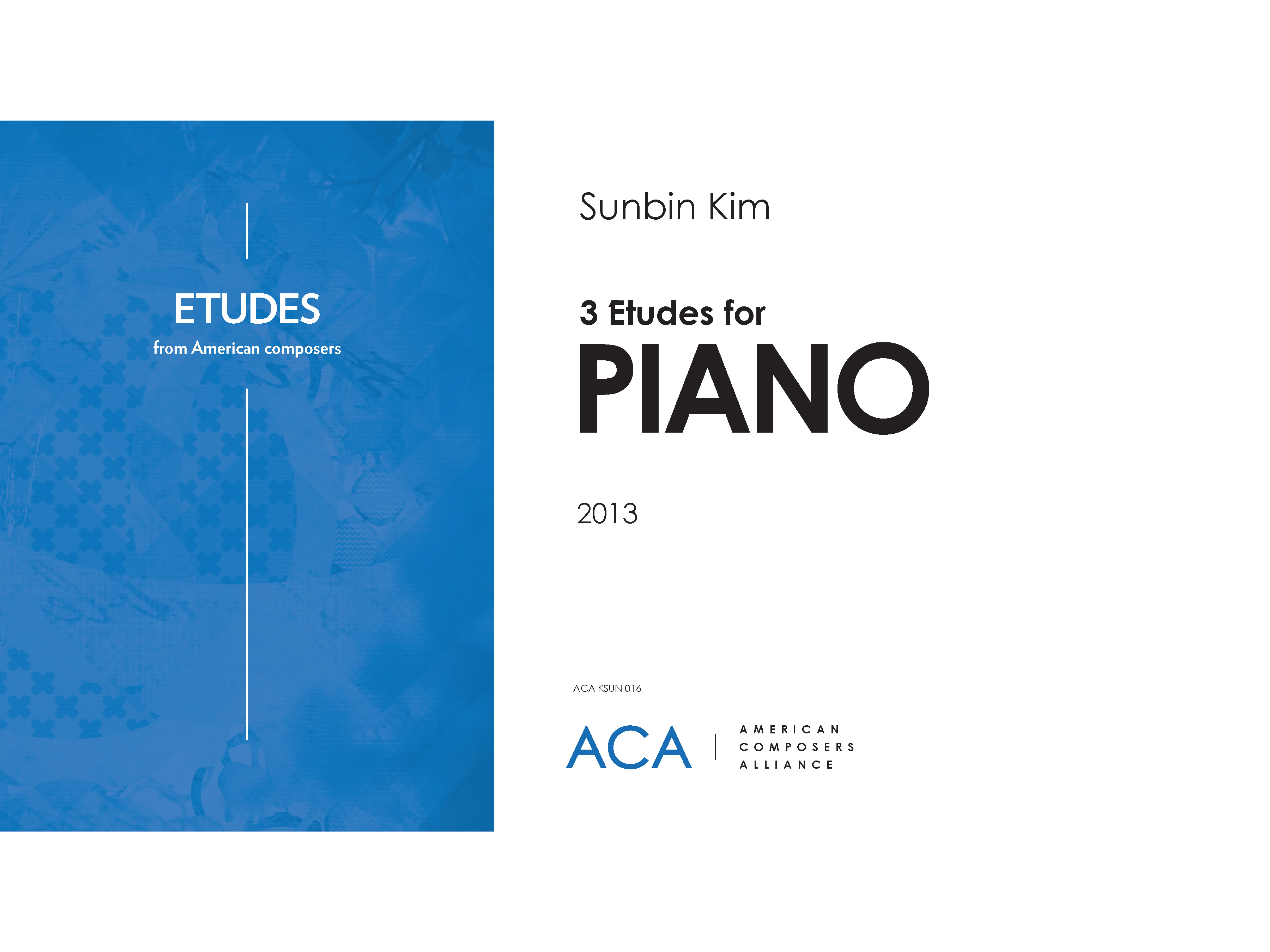 3 Etudes : For Piano (2013).