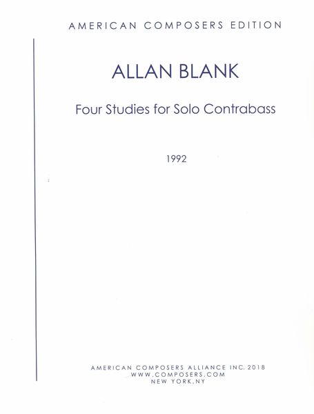 Four Studies : For Solo Contrabass (1992).