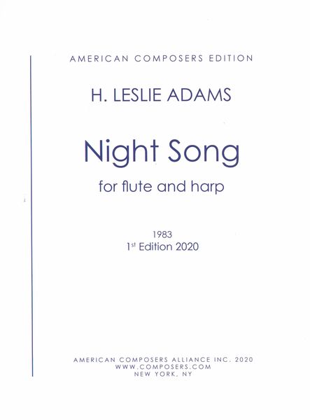 Night Song : For Flute and Harp (1983).