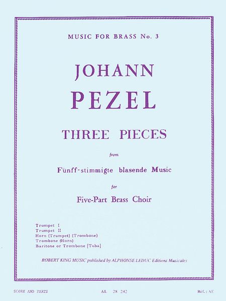 Three Pieces : For Five-Part Brass Choir (Quintet).