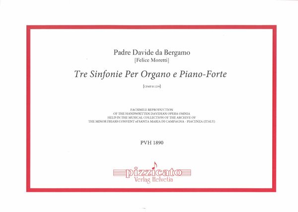 Tre Sinfonie Per Organo E Piano-Forte, Cfmp.R 1239.