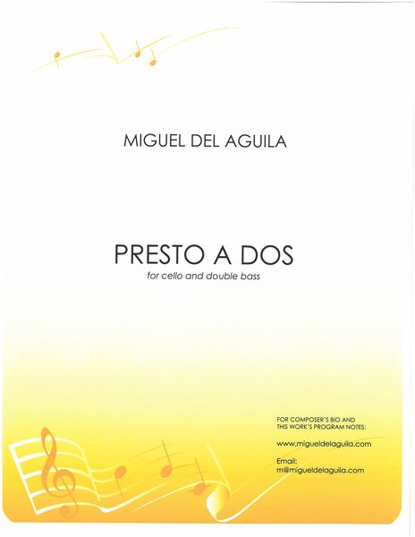 Presto A Dos : For Cello and Double Bass (2020, Rev. 2021).