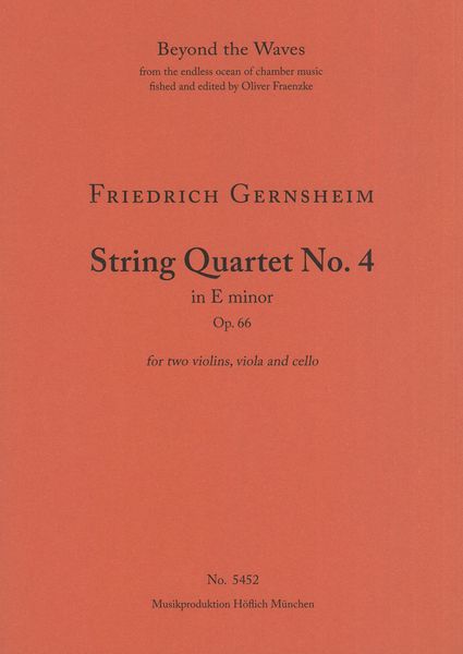 String Quartet No. 4 In E Minor, Op. 66.