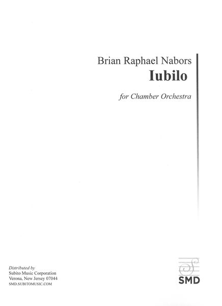 Iubilo : For Chamber Orchestra (2019).
