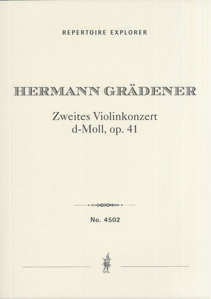 Zweites Violinkonzert D-Moll, Op. 41.