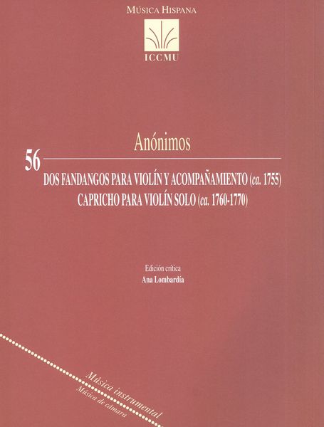 Dos Fandangos Para Violín Y Acompañamiento (C. 1755); Capricho Para Violín Solo (C. 1760-1770).