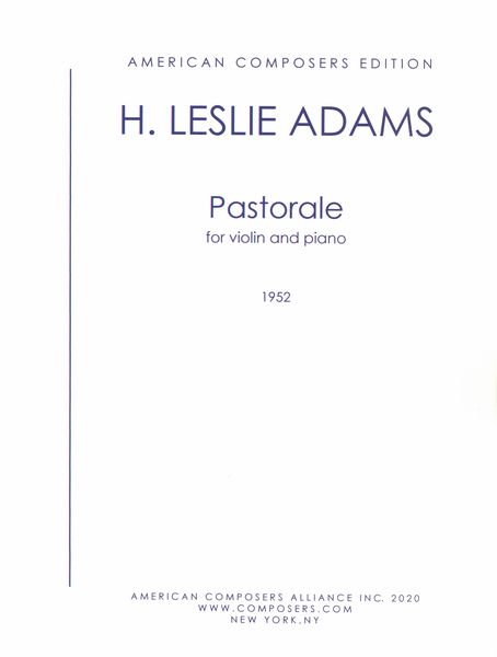 Pastorale : For Violin and Piano (1952).