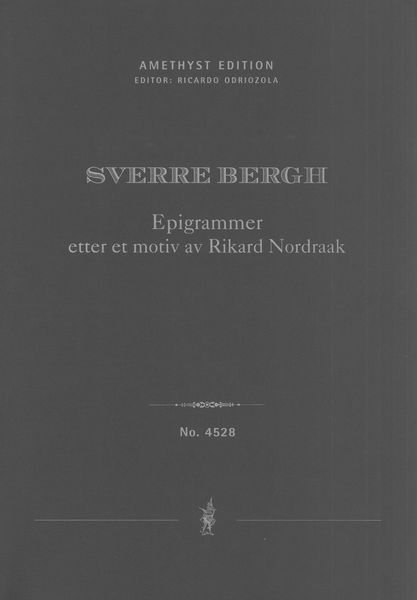 Epigrammer Etter et Motiv Av Rikard Nordraak : String Quartet No. 2 (1973).
