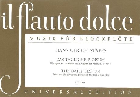 Daily Lesson = Das Tägliche Pensum : For Treble Recorder.