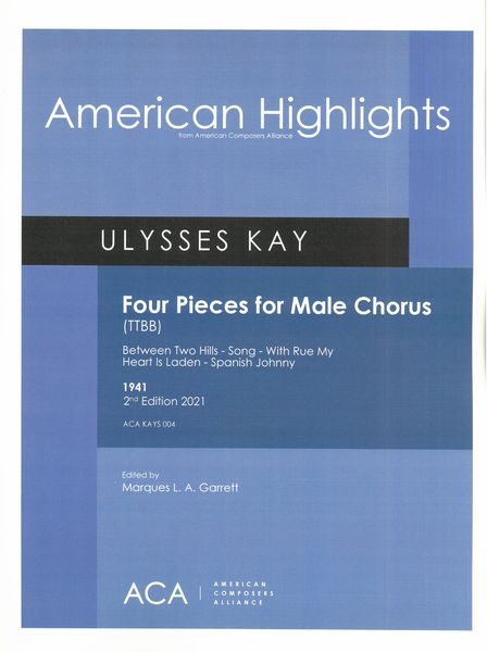 Four Pieces : For Male Chorus (TTBB) (1941) / edited by Marques L. A. Garrett.