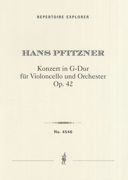 Konzert In G-Dur, Op. 42 : Für Violoncello und Orchester.