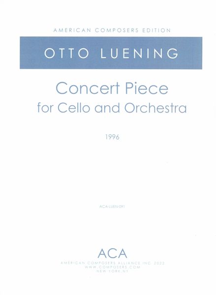 Concert Piece : For Cello and Orchestra (1996).