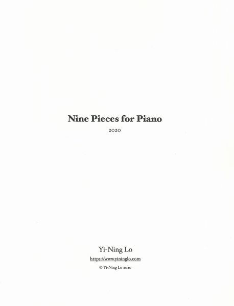 Nine Pieces For Piano (2020) [Download].
