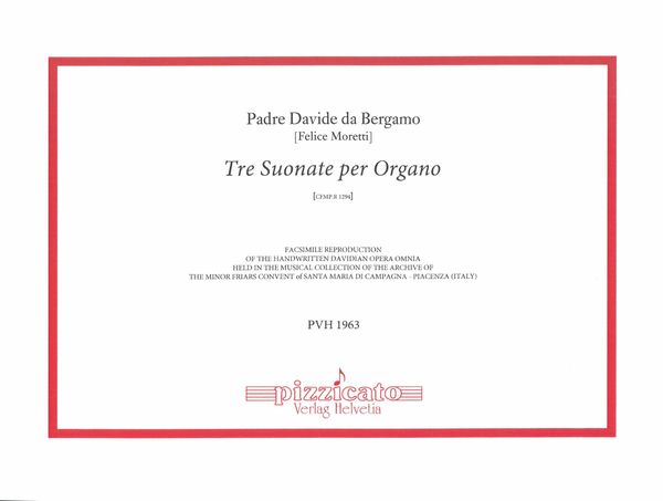 Tre Suonate : Per Organo (Cfmp.R 1294).