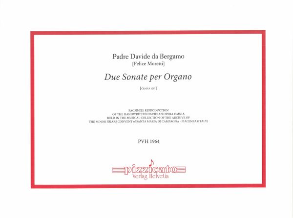 Due Sonate : Per Organo (Cfmp.R 1297).