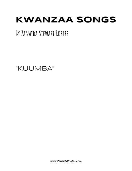 Kwanzaa Songs - Kuumba : For Soloist Or Group With Unison Voices [Download].