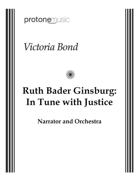 Ruth Bader Ginsburg - In Tune With Justice : For Narrator and Orchestra [Download].