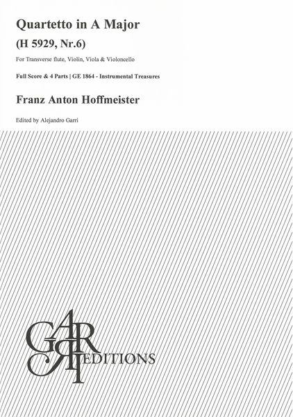 Quartetto In A Major, H. 5929, Nr. 6 : For Transverse Flute, Violin, Viola and Violoncello.