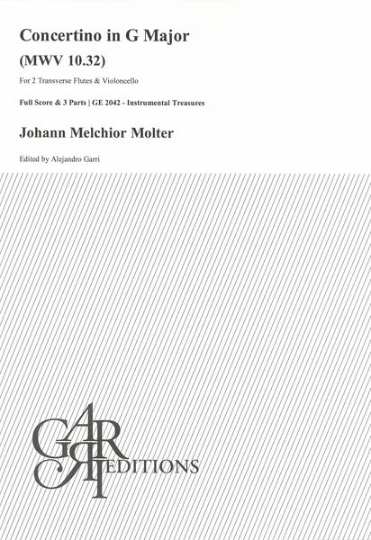 Concertino In G Major, MWV 10.32 : For 2 Transverse Flutes and Violoncello / Ed. Alejandro Garri.