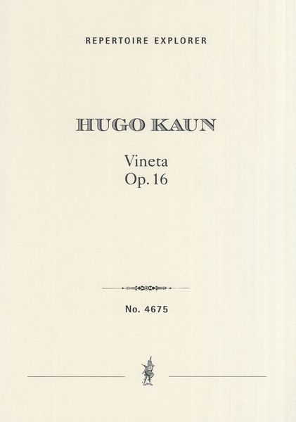 Vineta, Op. 16 : Symphonische Dichtung Für Grosses Orchester.