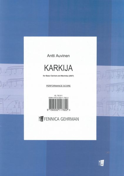 Karkija : For Bass Clarinet and Marimba (2007).