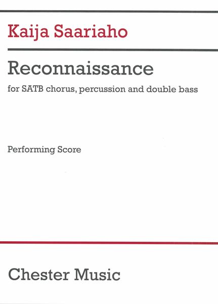 Reconnaissance : For SATB Chorus, Percussion and Double Bass (2020).