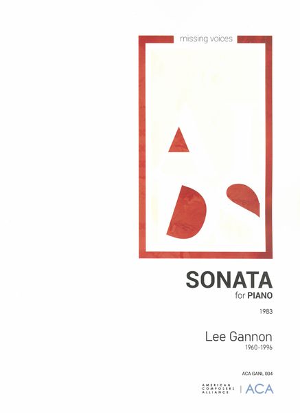 Sonata : For Piano (1983).