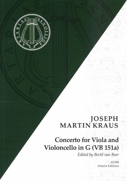 Concerto : For Viola and Violoncello In G (Vb 151a) / edited by Bertil Van Boer.