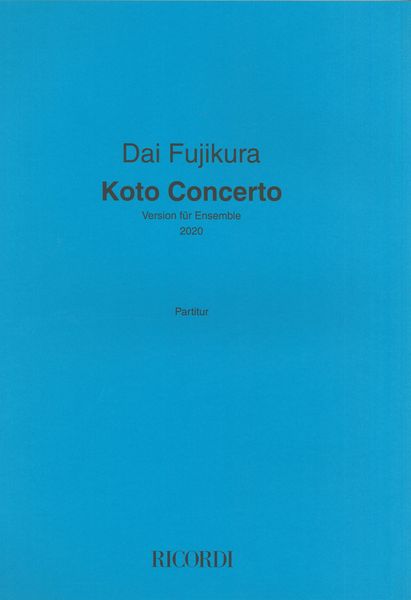 Koto Concerto : Version Für Ensemble (2020).