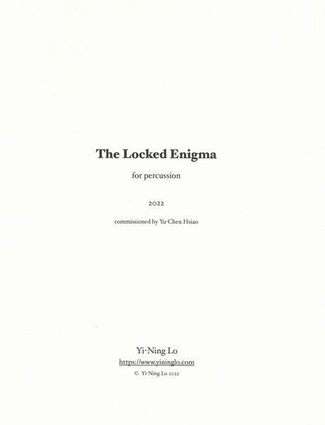 Locked Enigma : For Percussion (2022) [Download].