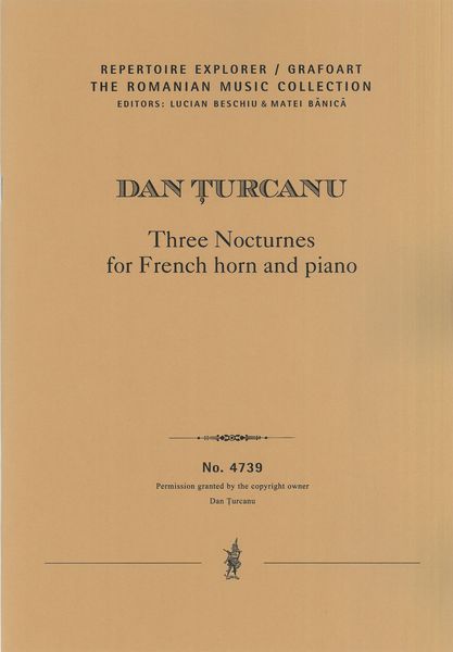 Three Nocturnes : For French Horn and Piano.
