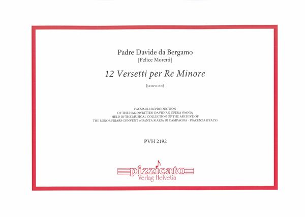 12 Versetti Per Re Minore, Cfmp.R 1378.