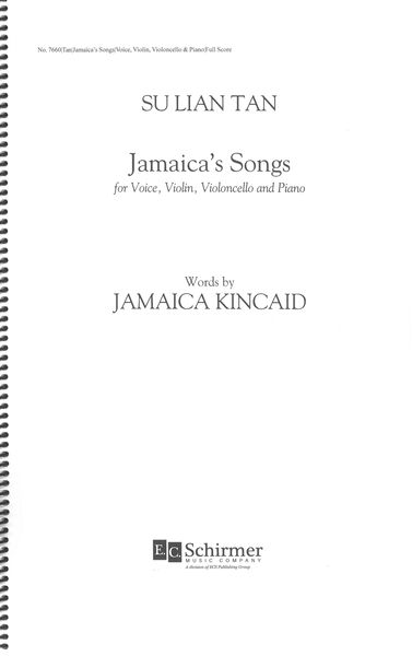 Jamaica's Songs : For Voice, Violin, Violoncello and Piano.