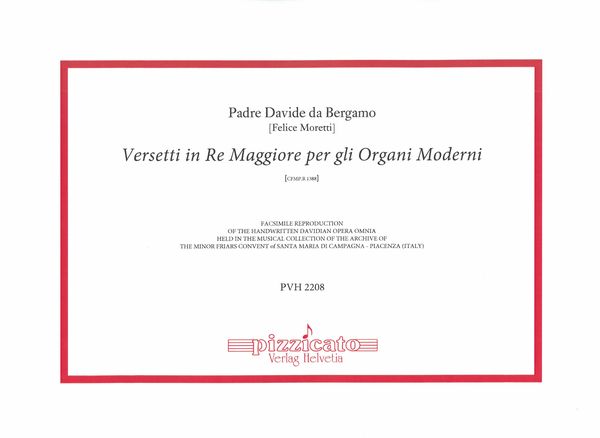 Versetti In Re Maggiore Per Gli Organi Moderni, Cfmp.R 1388.