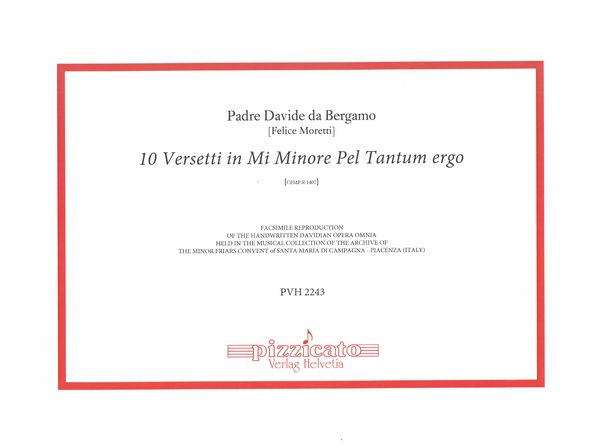 10 Versetti In Mi Minore Pel Tantum Ergo, Cfmp.R 1407.