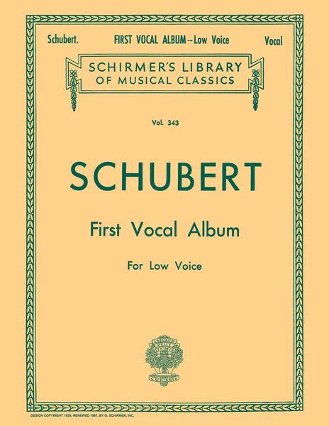 First Vocal Album (82 Songs) : For Low Voice And Piano [german/english].
