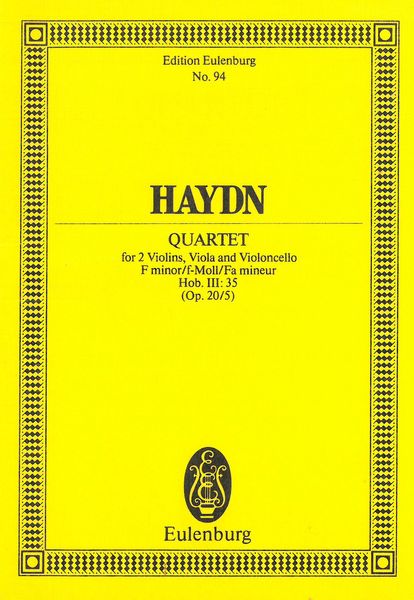 String Quartet In F Minor, Op. 20 No. 5 : Hob. III:35.