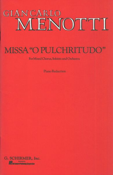 Missa O Pulchritudo : For SATB Chorus.