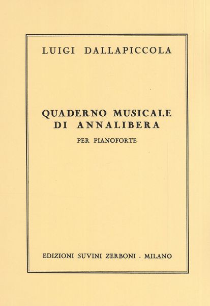 Quaderno Musicale Di Annalibera : For Piano.
