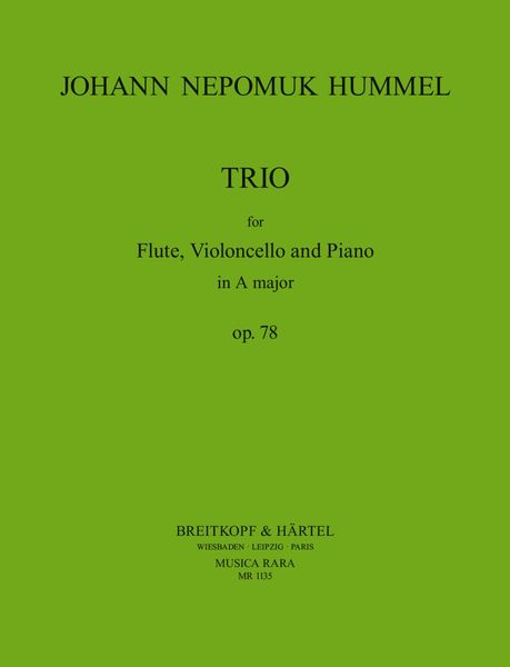 Trio, Op. 78 : For Flute, Cello And Piano.