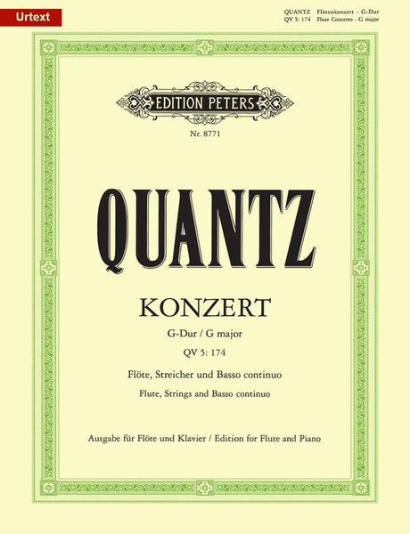 Konzert G-Dur, Qv 5: 174 / Arranged For Flute And Piano By Klaus Burmeister.