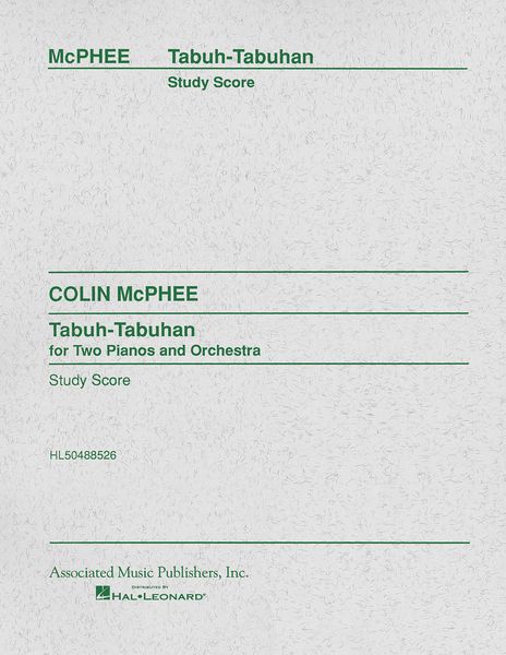 Tabuh-Tabuhan : Toccata For Two Pianos and Orchestra.