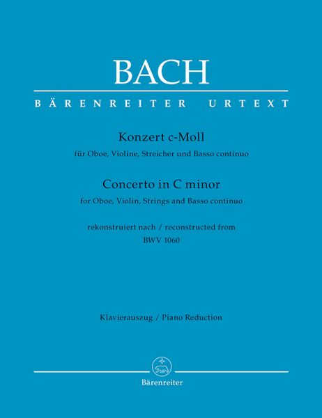 Concerto In C Minor, BWV 1060 : For Violin, Oboe, and Strings - Piano reduction.