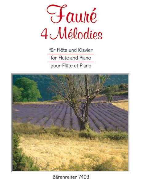 Four Melodies : For Flute and Piano / arranged by Evmary Pfuendl-Frittrang.