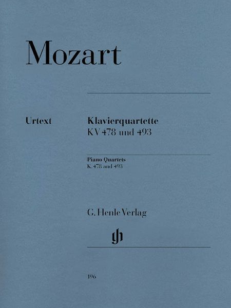 Piano Quartets, K. 478 And K. 493.