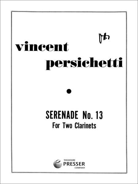 Serenade No. 13 : For Two Clarinets.