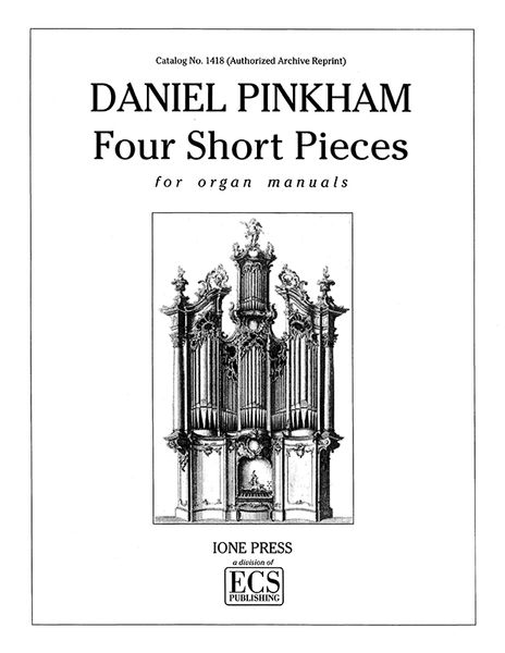 Four Short Pieces For Organ Manuals.