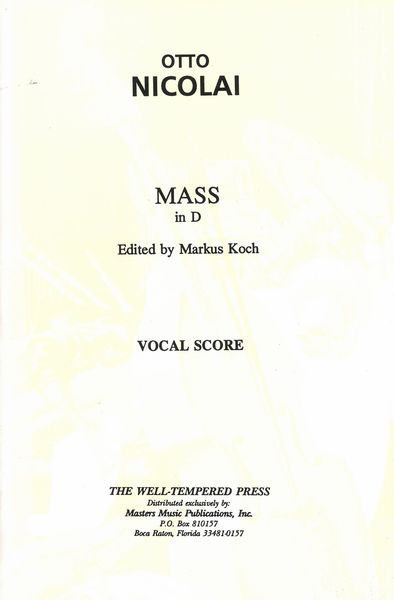 Mass In D / edited by Markus Koch.