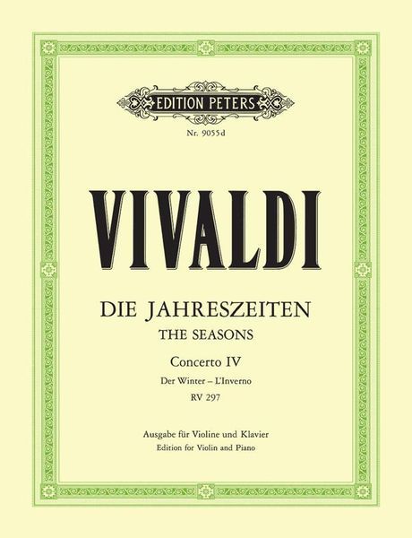 Jahreszeiten, Violin Concerto No. 4 : Pf reduction.